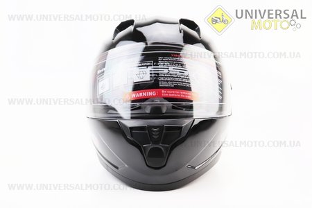 Шолом інтеграл, закритий (сертифікація DOT)+відкидні окуляри BLD-M67 S (55-56см), ЧОРНИЙ глянець. BLD (Шоломи / UM3602-V74)