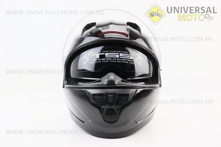 Шолом інтеграл, закритий (сертифікація DOT)+відкидні окуляри BLD-M67 S (55-56см), ЧОРНИЙ глянець. BLD (Шоломи / UM3602-V74)