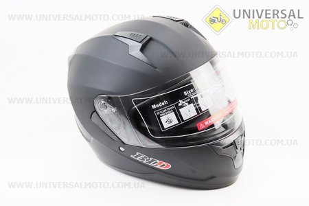 Шолом інтеграл, закритий (сертифікація DOT)+відкидні окуляри BLD-M67 S (55-56см), ЧОРНИЙ матовий. BLD (Шоломи / UM3602-V75)