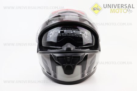 Шолом інтеграл, закритий (сертифікація DOT)+відкидні окуляри BLD-M67 S (55-56см), СІРИЙ глянець з сіро-чорним малюнком. BLD (Шоломи / UM3602-V79)