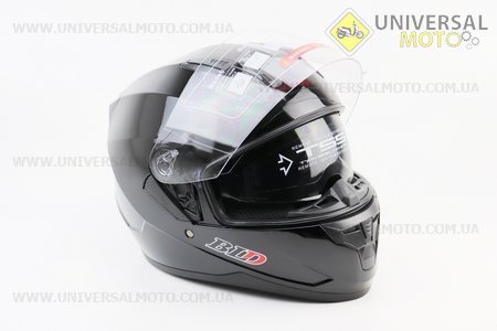 Шолом інтеграл, закритий (сертифікація DOT)+відкидні окуляри BLD-M67 М (57-58см), ЧОРНИЙ глянець. BLD (Шоломи / UM3602-V82)