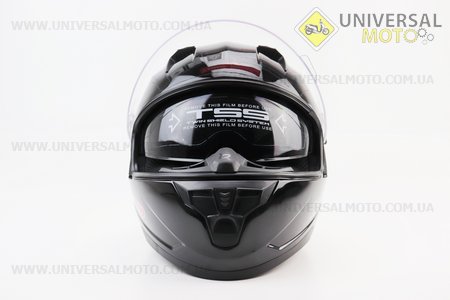 Шолом інтеграл, закритий (сертифікація DOT)+відкидні окуляри BLD-M67 М (57-58см), ЧОРНИЙ глянець. BLD (Шоломи / UM3602-V82)