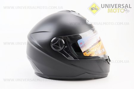 УЦІНКА Шолом інтеграл, закритий HF-122 М, ЧОРНИЙ матовий (сліди клею, не працює повітрозабірник на бороді, див. фото). FXW (Шоломи / UM3602-V92)