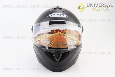 УЦІНКА Шолом інтеграл, закритий HF-122 М, ЧОРНИЙ матовий (сліди клею, не працює повітрозабірник на бороді, див. фото). FXW (Шоломи / UM3602-V92)