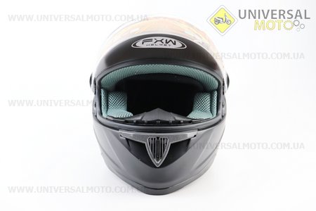 УЦІНКА Шолом інтеграл, закритий HF-122 М, ЧОРНИЙ матовий (сліди клею, не працює повітрозабірник на бороді, див. фото). FXW (Шоломи / UM3602-V92)