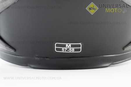 УЦІНКА Шолом інтеграл, закритий HF-122 М, ЧОРНИЙ матовий (сліди клею, не працює повітрозабірник на бороді, див. фото). FXW (Шоломи / UM3602-V92)