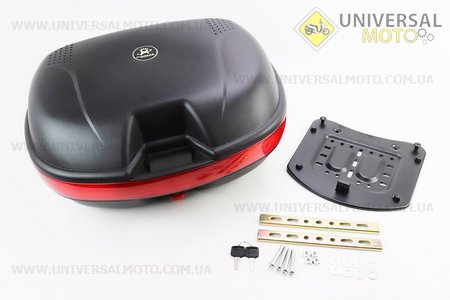 Кофр великий (пластмасовий) 510*370*260мм, кріпл. швидкознімне, чорний матовий. Китай (Кофри / UM3603-V07)