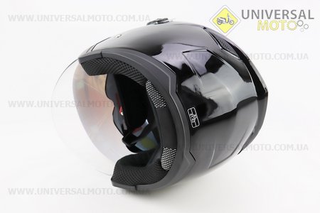 Шолом відкритий+окуляри HF-223 XL, ЧОРНИЙ глянець (можливі потертості, дефекти фарбування). FXW (Шоломи / UM3603-V15)