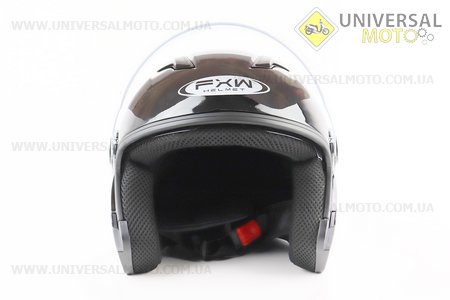 Шолом відкритий+окуляри HF-223 XL, ЧОРНИЙ глянець (можливі потертості, дефекти фарбування). FXW (Шоломи / UM3603-V15)