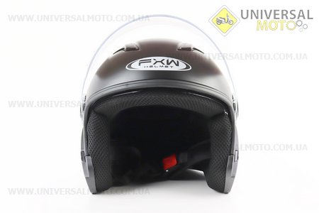 Шолом відкритий+окуляри HF-223 S, ЧОРНИЙ матовий (можливі потертості, дефекти фарбування). FXW (Шоломи / UM3603-V16)