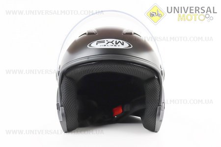 Шолом відкритий+окуляри HF-223 M, ЧОРНИЙ матовий (можливі потертості, дефекти фарбування). FXW (Шоломи / UM3603-V17)