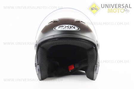 Шолом відкритий+окуляри HF-223 L, ЧОРНИЙ матовий (можливі потертості, дефекти фарбування). FXW (Шоломи / UM3603-V18)