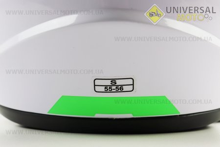 Шолом інтеграл, закритий HF-111 S, БІЛИЙ глянець з синьо-червоним малюнком Q249 (можливі потертості). FXW (Шоломи / UM3603-V21)