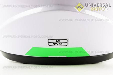 Шолом інтеграл, закритий HF-111 M, БІЛИЙ глянець з синьо-червоним малюнком Q249 (можливі потертості, дефекти фарбування). FXW (Шоломи / UM3603-V22)