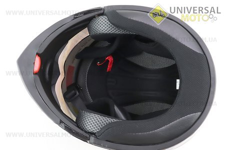 Шолом модуляр, закритий з відкидним підборіддям+відкидні окуляри HF-119 L, БІЛИЙ глянець з чорно-сірим малюнком. FXW (Шоломи / UM3603-V24)