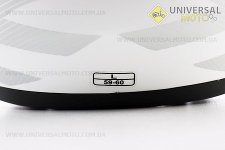 Шолом модуляр, закритий з відкидним підборіддям+відкидні окуляри HF-119 L, БІЛИЙ глянець з чорно-сірим малюнком. FXW (Шоломи / UM3603-V24)