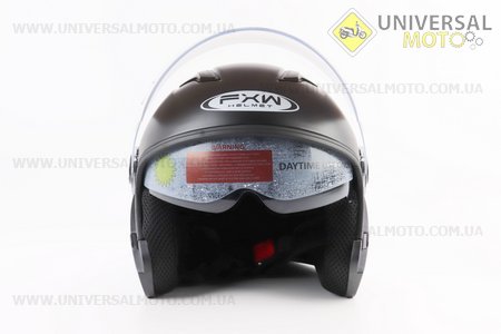 УЦІНКА Шолом відкритий+окуляри HF-223 M, ЧОРНИЙ матовий (зламаний задній вентиляційний клапан). FXW (Шоломи / UM3603-V27)
