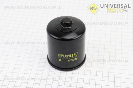 Фільтр масляний HF303RC (65*83мм) Honda CB400/CB500/CB600/CB750/CB1000, Kawasaki EX300/ZX400/ZX600/EX650. HIFLO (Запчастини на імпортні мотоцикли / UM3620-V13)