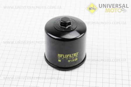 Фільтр масляний HF138RC(68*75мм) APRILIA RSV 1000 Tuono V4R KAWASAKI KLV 1000 SUZUKI GSF 600/650/1200 SUZUKI GSX 600 F/650 F/750F. HIFLO (Запчастини на імпортні мотоцикли / UM3620-V16)