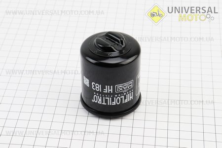 Фільтр масляний HF183 (52*65мм) APRILIA Atlantic 125/200/250 i/300 i/Scarabeo 125/GILERA DNA 125/180/250 Nexus, MALAGUTI Madison 250 RS. HIFLO (Запчастини на імпортні мотоцикли / UM3620-V26)