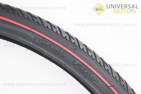 Шина 28"х1,75 (47-622) дорожня з червоною смугою S-209. DELI (Велопокришки / UM4020-V02)