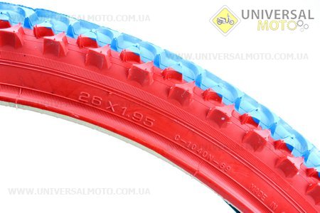 Шина 26"х1,95 с камерой шипованная цветная 1040N, МТВ