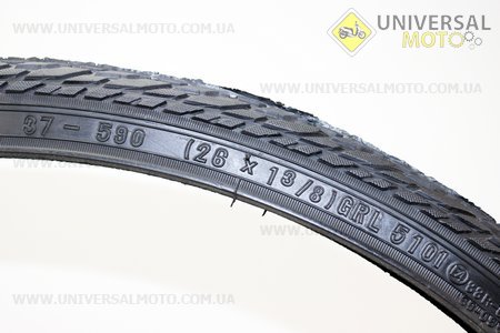 Шина 26"x1 3/8 (37-590) дорожная (защита 1ст.) 5101. GRL (Велопокрышки / UM4022-V49)