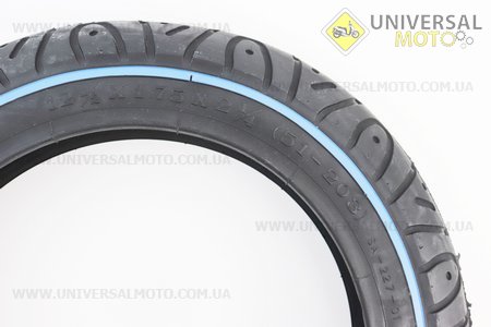 Шина 12" 1/2х2 1/4 (51-203) cликова з синьою смугою SA-227. DELI (Велопокришки / UM4027-V60)