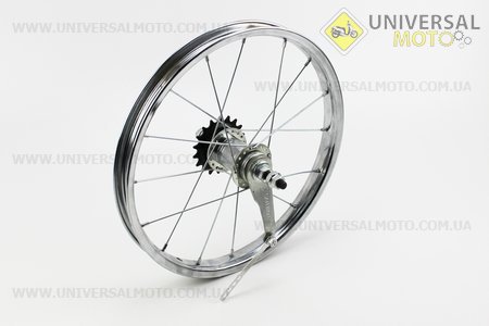 Колесо 16 "заднє, втулка" Україна-черв'як "14Gx16H в зборі (ціна = якість). Китай (Велоколеса / UM4033-V29)