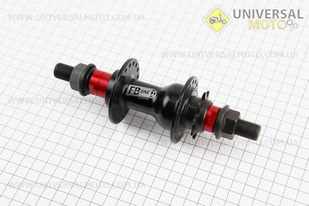 Втулка задня BMХ алюмінієва 14Gx36H друйвер 9Т, 4 пром-підшипники 6902 2RS, вісь 14мм, кріплення гайка, чорна FB-A275В. FB ONE (Велозапчастини / UM4033-V98)