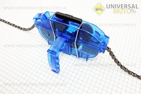 Мийка ланцюга з ручкою, 4 очищаючі ролика, велика, синя SBT-791. SPELLI (Велоінструмент / UM4036-V45)