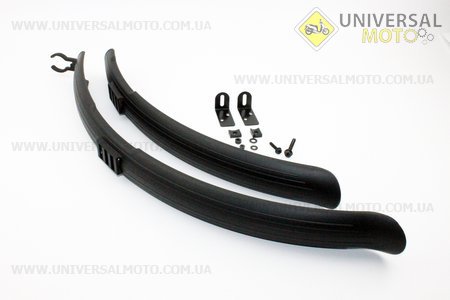 Щитки пластмассовые 26" MTB длинные к-кт, черные SMG-613