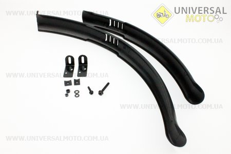 Щитки пластмассовые 26" MTB длинные к-кт, черные SMG-613