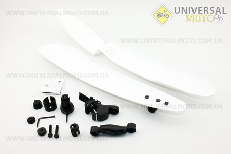 Щиток пластмассовый на 24"-26" к-кт MTB быстросъемные, белые SMG-669