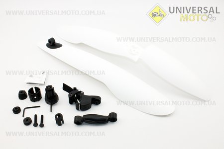 Щиток пластмассовый на 24"-26" к-кт MTB быстросъемные, белые SMG-669