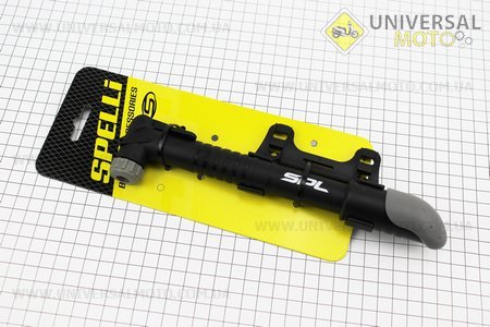 Насос пластмасовий, чорний SPM-104K. SPELLI (Велоінструмент / UM4036-V72)