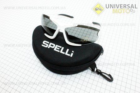 Очки белые + набор для ухода, в чехле жестком SGL-990. SPELLI (Велоэкипировка / UM4036-V80)