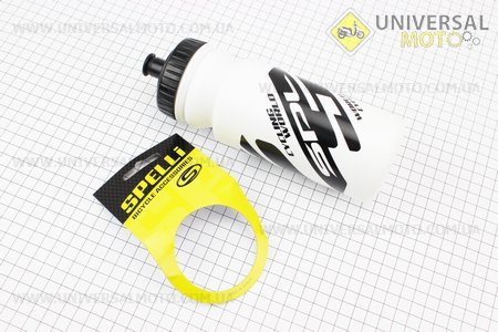 Фляга пластиковая 550мл, белая SWB-409-M. SPELLI (Велоаксессуары / UM4036-V97)