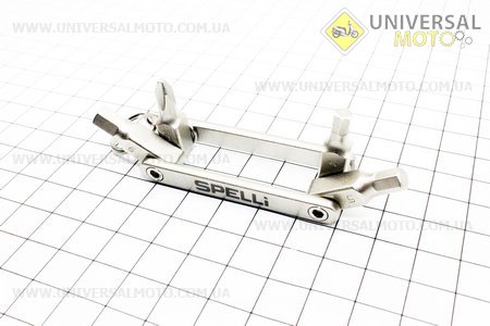 Ключ-набор брелок 4предметов (шестигранники 4,5,6мм, отвёртки фигурная), SBT-04FF