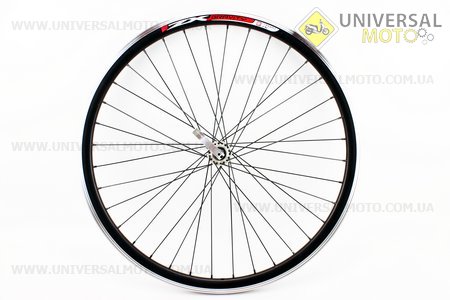 Колесо 26" переднее MTB "капля" обод и втулка алюминиевые 14Gx36H в сборе, крепл. эксцентрик "ZX Gravity"