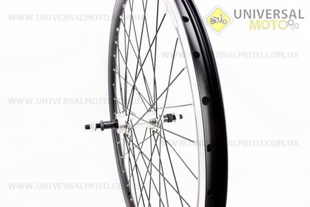 Колесо 24" заднее MTB "капля" обод и втулка алюминиевые 14Gx36H в сборе, под вольнобег, крепл. гайка "ZX Gravity". Китай (Велоколёса / UM4039-V56)