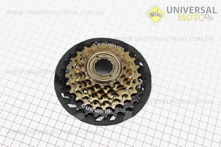 Вільнобіг 6зв. 28,24,21,18,16,14Т index, чорно-бронзовий MF-TZ 500CP. SHIMANO (Запчастини SHIMANO / UM4040-V01)