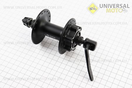 Втулка передня MTB алюмінієва 14Gx36H під діск.тормоз, крепл. ексцентрик, чорна HB-M475. SHIMANO (Запчастини SHIMANO / UM4040-V54)