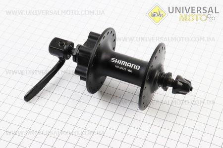 Втулка передня MTB алюмінієва 14Gx36H під діск.тормоз, крепл. ексцентрик, чорна HB-M475. SHIMANO (Запчастини SHIMANO / UM4040-V54)