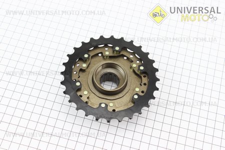Вільнобіг 7зв. 28,24,22,20,18,16,14Т index, чорно-бронзовий MF-TZ 500. SHIMANO (Запчастини SHIMANO / UM4040-V66)