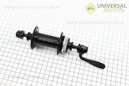 Втулка передня MTB алюмінієва 14Gx36H під діск.тормоз Center Lock, кріплення ексцентрик, чорна HB-TX505. SHIMANO (Запчастини SHIMANO / UM4042-V06)