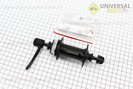 Втулка передня MTB алюмінієва 14Gx36H під діск.тормоз Center Lock, кріплення ексцентрик, чорна HB-TX505. SHIMANO (Запчастини SHIMANO / UM4042-V06)