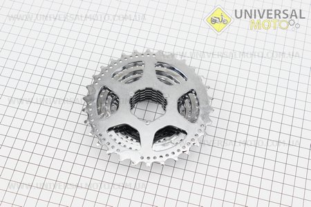 Кассета 8 звеньев 28,24,21,19,17,15,13,11Т, черная CLARIS CS-HG50. SHIMANO (Велозапчасти / UM4042-V21)