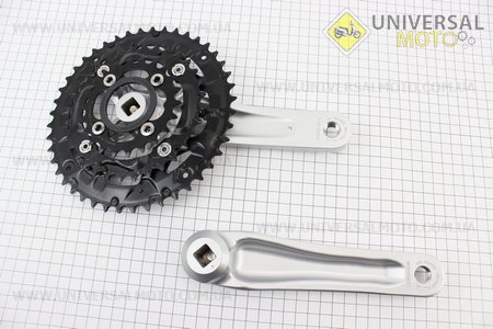 УЦІНКА Шатуни "квадрат" 170мм, 44.32.22T МТВ, алюмінієві, сіро-чорні ACERA FC-M391 (подряпини дивись фото). SHIMANO (Запчастини SHIMANO / UM4042-V71)