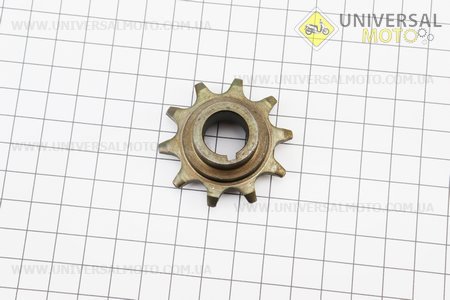 Зірка передня 10 зубів "Дирчик". Китай (Запчастини до веломотора / UM4050-V01)